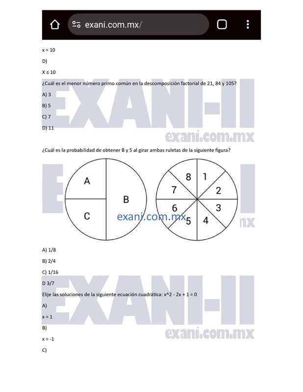 Guía de Examen de Admisión EXANI II: Pensamiento Analítico, Matemático, Estructura de la Lengua y Comprensión Lectora