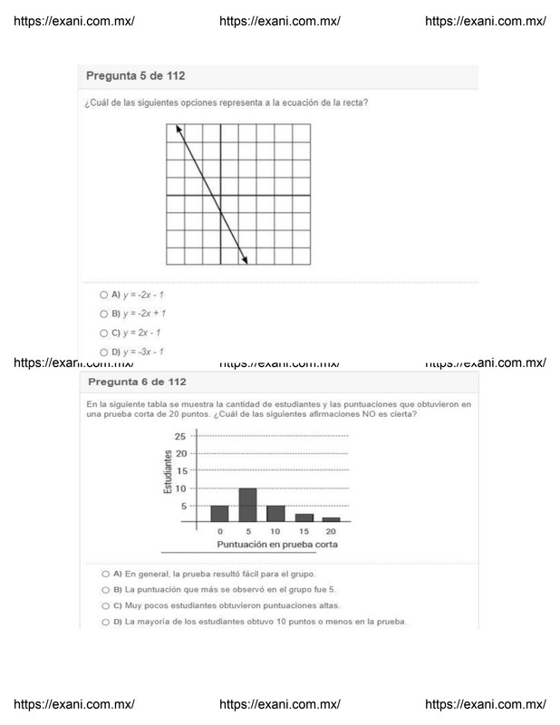 Guía | Examen de Admisión EXANI II - Examen 3: Página 2