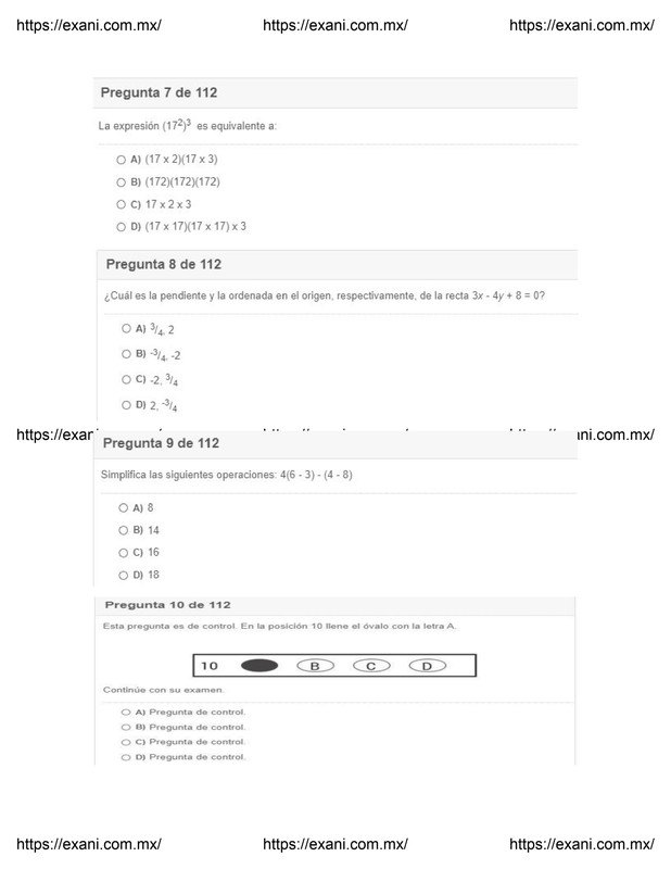 Guía | Examen de Admisión EXANI II - Examen 3: Página 3