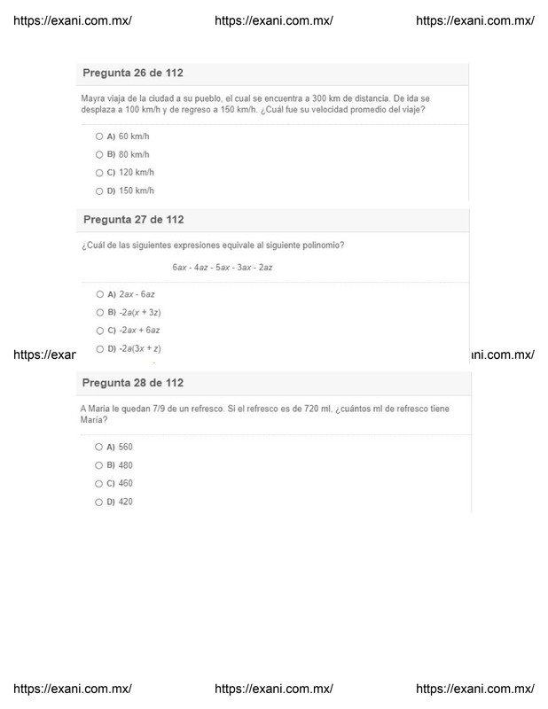 Guía | Examen de Admisión EXANI II - Examen 3: Página 9