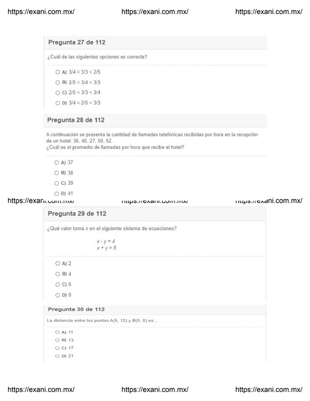 Guía de Examen de Admisión EXANI II - Examen 2 - Página 10