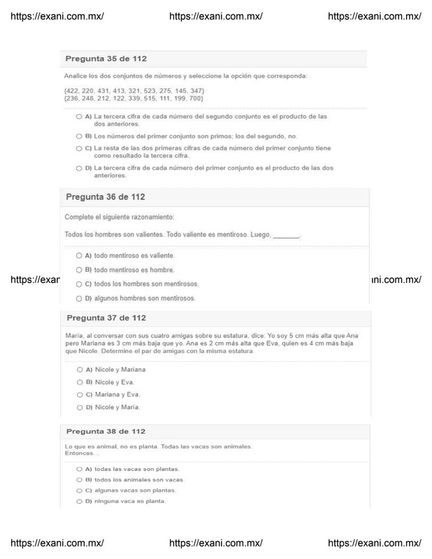 Guía de Examen de Admisión EXANI II - Examen 2 - Página 12