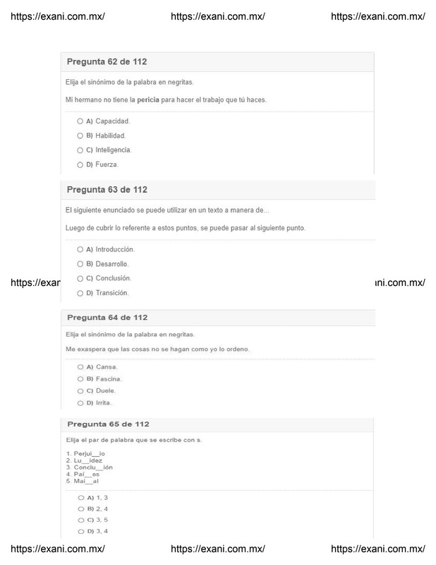 Guía de Examen de Admisión EXANI II - Examen 2 - Página 24