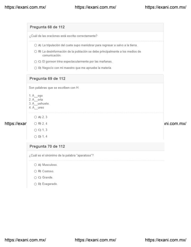 Guía | Examen de Admisión EXANI II - Examen 3: Página 26