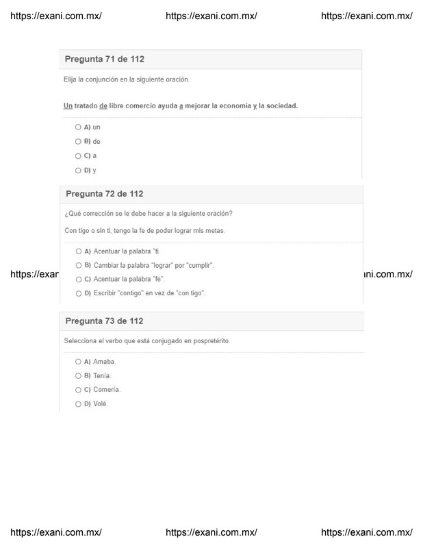 Guía | Examen de Admisión EXANI II - Examen 3: Página 27