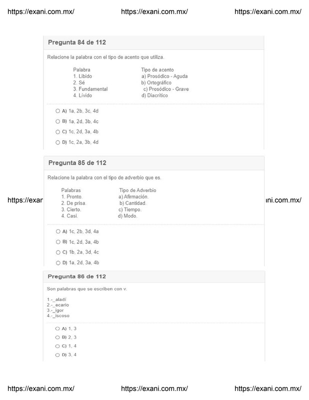 Guía de Examen de Admisión EXANI II - Examen 2 - Página 30