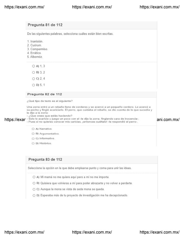 Guía | Examen de Admisión EXANI II - Examen 3: Página 30