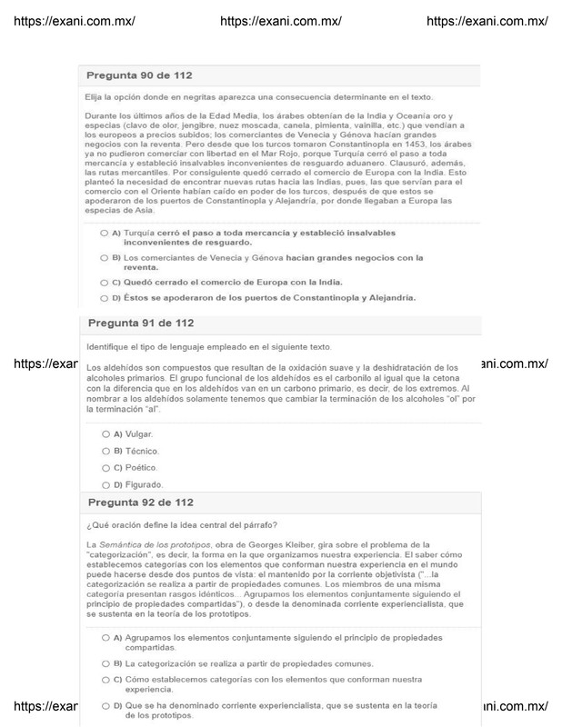 Guía de Examen de Admisión EXANI II - Examen 2 - Página 32