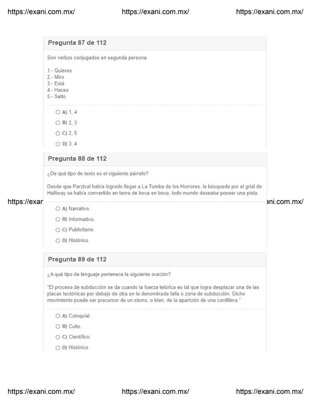 Guía | Examen de Admisión EXANI II - Examen 3: Página 32