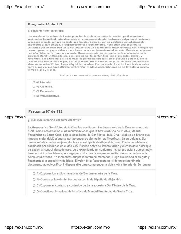 Guía de Examen de Admisión EXANI II - Examen 2 - Página 34