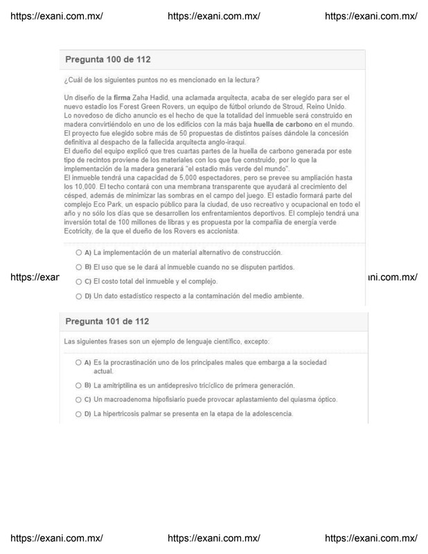 Guía | Examen de Admisión EXANI II - Examen 3: Página 37