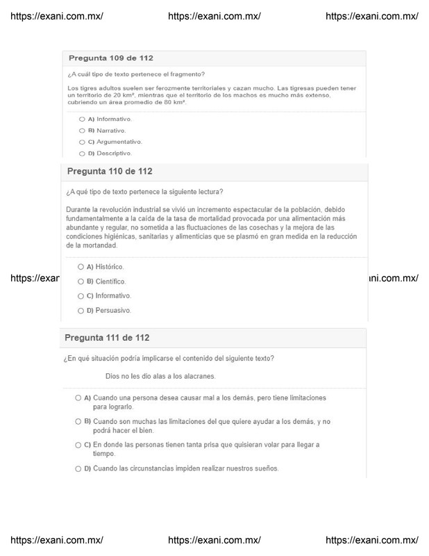Guía de Examen de Admisión EXANI II - Examen 2 - Página 39