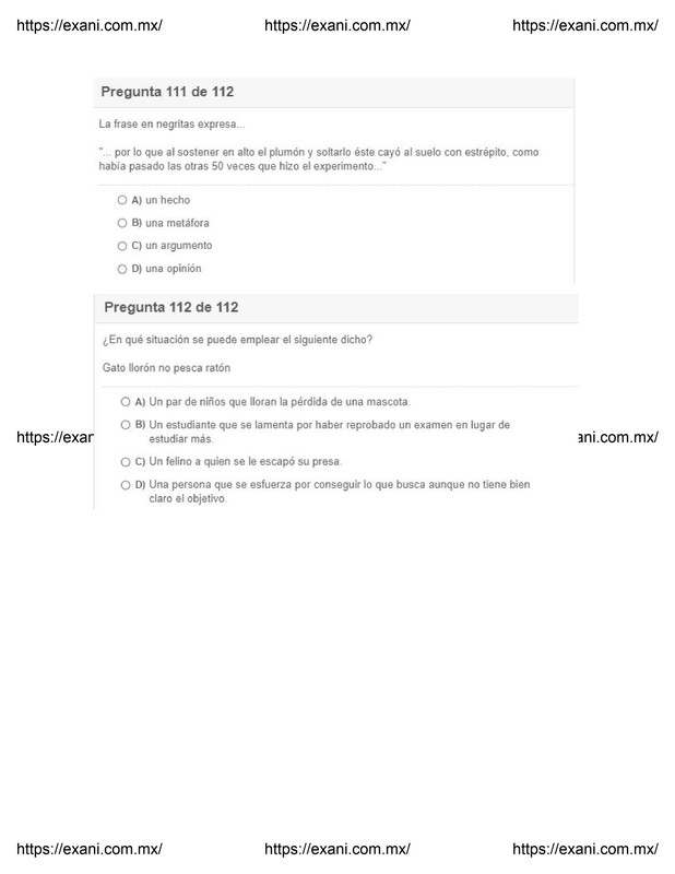 Guía | Examen de Admisión EXANI II - Examen 3: Página 42