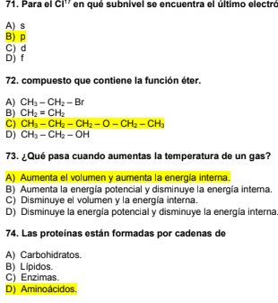 Banco de Preguntas de Química UAM