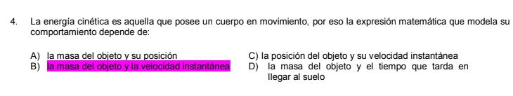 Banco de Preguntas de Física UNAM